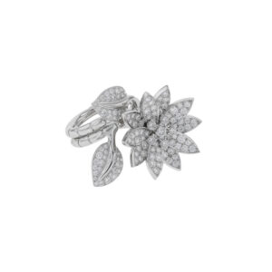 Lotus Diamonds And Gold Ring